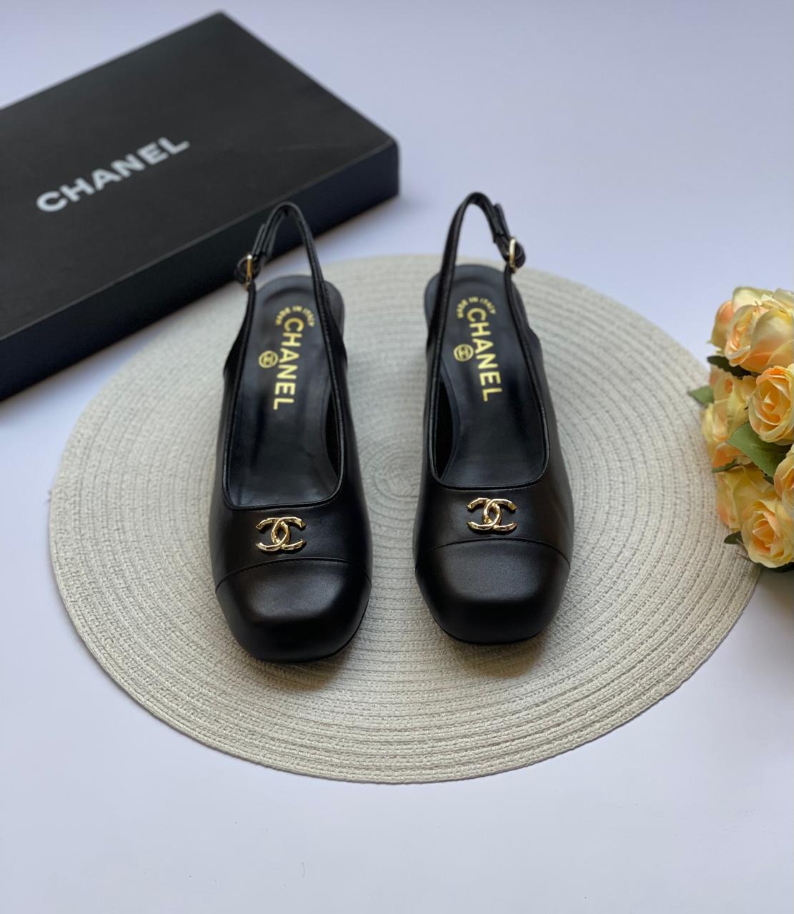 Chanel Calfskin Slingback Heels – Timeless Elegance